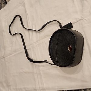 Brand new Coach black leather canteen bag
